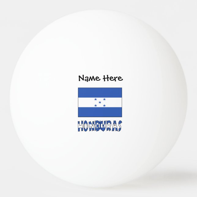 Bolinha De Ping Pong Honduras e Sinalizador Hondurenho Personalizado (Frente)