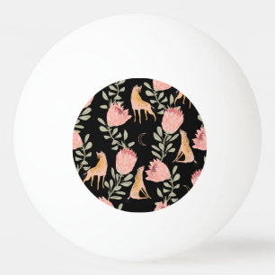 Bolinha De Ping Pong Hyena e Protea: Padrão de Vintagem Escura