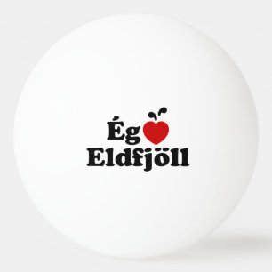 Bolinha De Ping Pong I Heart (Love) Volcanoes [Ég Elska Eldfjöll]