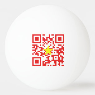 Bolinha De Ping Pong I Love Vietnam (Tôi Yêu Viet Nam) Flag QR Code