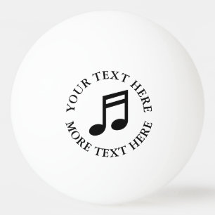 Bolinha De Ping Pong Ícone de nota musical preto e branco mesa de tênis