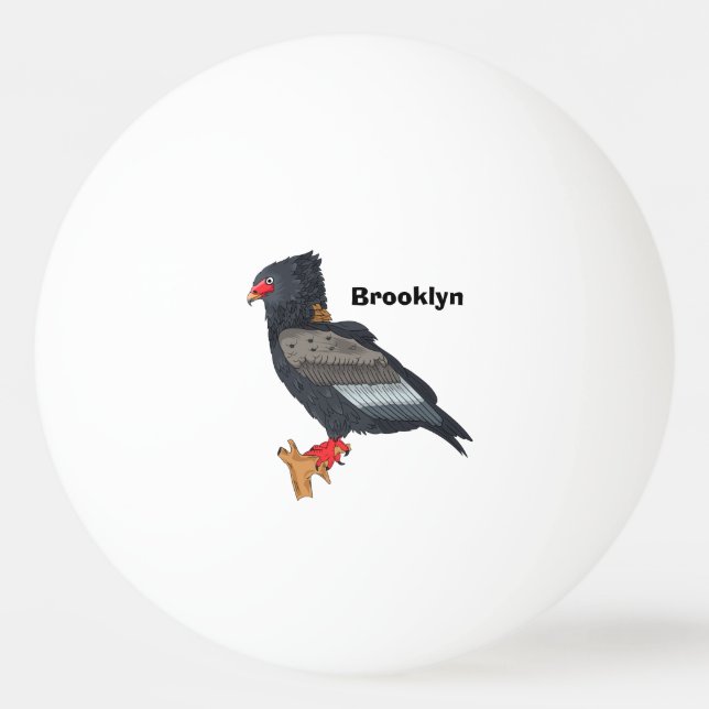 Bolinha De Ping Pong Ilustração Bateleur Eagle (Frente)