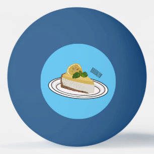 Bolinha De Ping Pong Ilustração de desenho animado com queijo limão