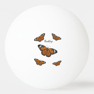 Bolinha De Ping Pong Ilustração de desenho animado da borboleta monarca