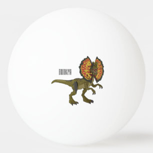 Bolinha De Ping Pong Ilustração de desenho animado de Dilophosaurus