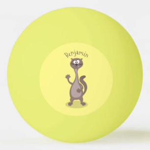 Bolinha De Ping Pong Ilustração de desenho animado de doninha engraçada