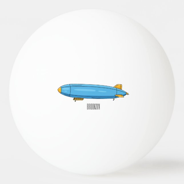Bolinha De Ping Pong Ilustração de desenho animado de nave (Frente)
