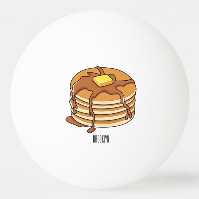Bolinha De Ping Pong Ilustração de desenho animado de Pancake (Frente)