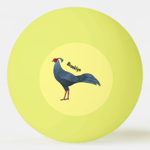 Bolinha De Ping Pong Ilustração de desenho animado de pássaro de bombei