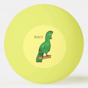 Bolinha De Ping Pong ilustração de desenho animado de pássaro turaco da