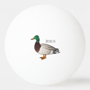Bolinha De Ping Pong Ilustração de desenho animado de pato-reais