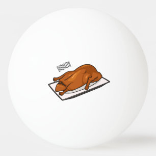 Bolinha De Ping Pong Ilustração de desenho animado de patos-de-porco
