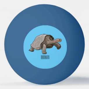 Bolinha De Ping Pong Ilustração de desenho animado de tartaruga de Galá