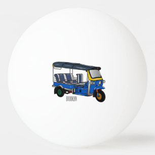 Bolinha De Ping Pong Ilustração de desenho animado Tuk tuk