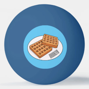 Bolinha De Ping Pong Ilustração de desenho animado Waffle