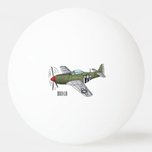 Bolinha De Ping Pong Ilustração de desenho de avião militar