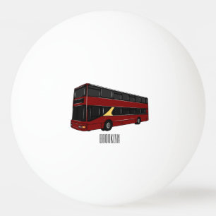 Bolinha De Ping Pong Ilustração de desenho de barramento de dois andare