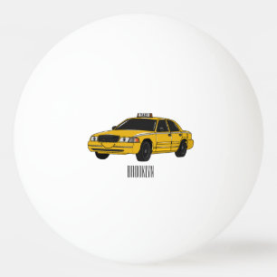 Bolinha De Ping Pong Ilustração de desenho de táxi