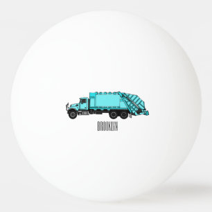 Bolinha De Ping Pong Ilustração de desenho do caminhão de lixo
