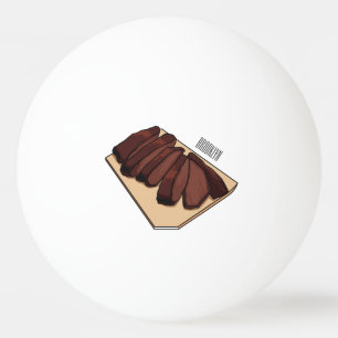 Bolinha De Ping Pong Ilustração de desenho do peito de carne