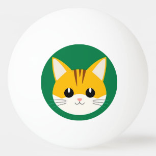 Bolinha De Ping Pong Ilustração de Gato Fofo