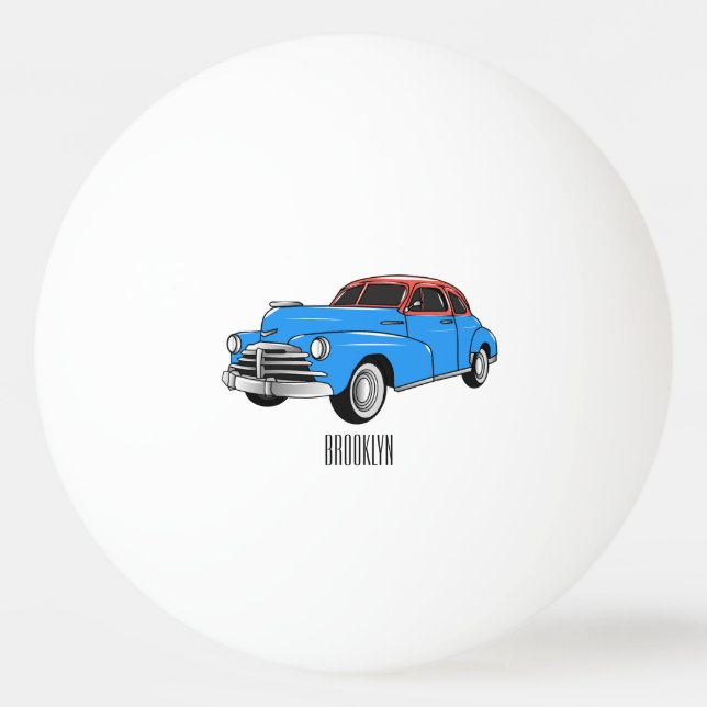 Bolinha De Ping Pong Ilustração do desenho animado Classic car 1948 (Frente)