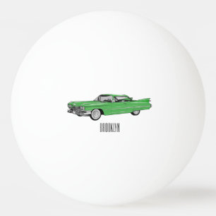 Bolinha De Ping Pong Ilustração do desenho animado Classic car 1959