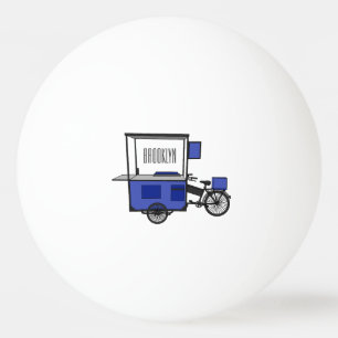 Bolinha De Ping Pong ilustração do desenho do carrinho de comida
