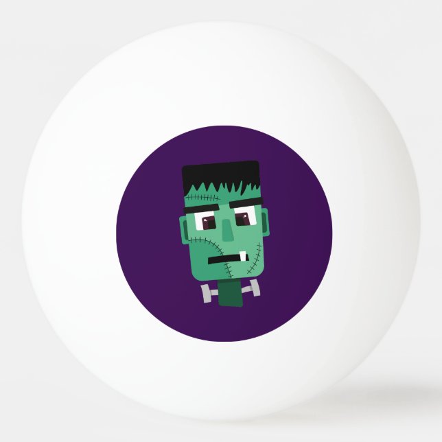 Bolinha De Ping Pong Ilustração do Monstro de Frankenstein (Frente)