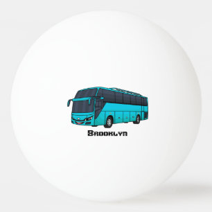 Bolinha De Ping Pong Ilustração moderna do desenho animado do ônibus
