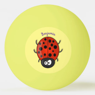 Bolinha De Ping Pong Imagem de desenho animado de joaninha vermelha, fe