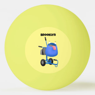 Bolinha De Ping Pong Imagem de desenho animado de misturador azul engra