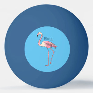 Bolinha De Ping Pong Imagem de desenho animado de pássaro Flamingo