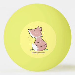 Bolinha De Ping Pong Imagem de desenho animado de raposas de bebês