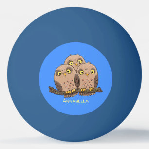 Bolinha De Ping Pong Imagem de desenho animado de uma coruja de bebê bo