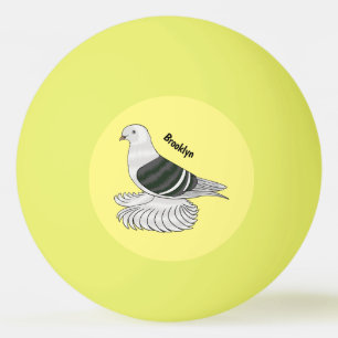 Bolinha De Ping Pong Imagem de desenho animado do pombo-escudo-saxão