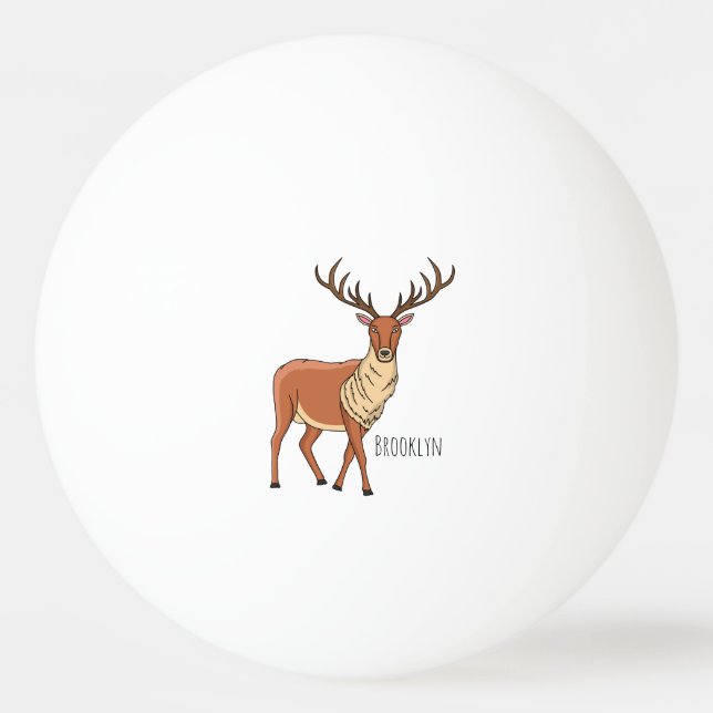 Bolinha De Ping Pong Imagem de desenho de Reindeer (Frente)
