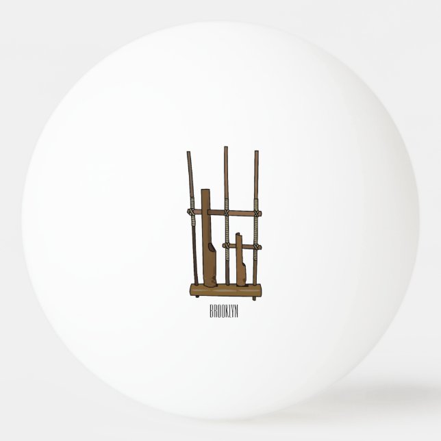 Bolinha De Ping Pong Imagem de desenhos angklung (Frente)