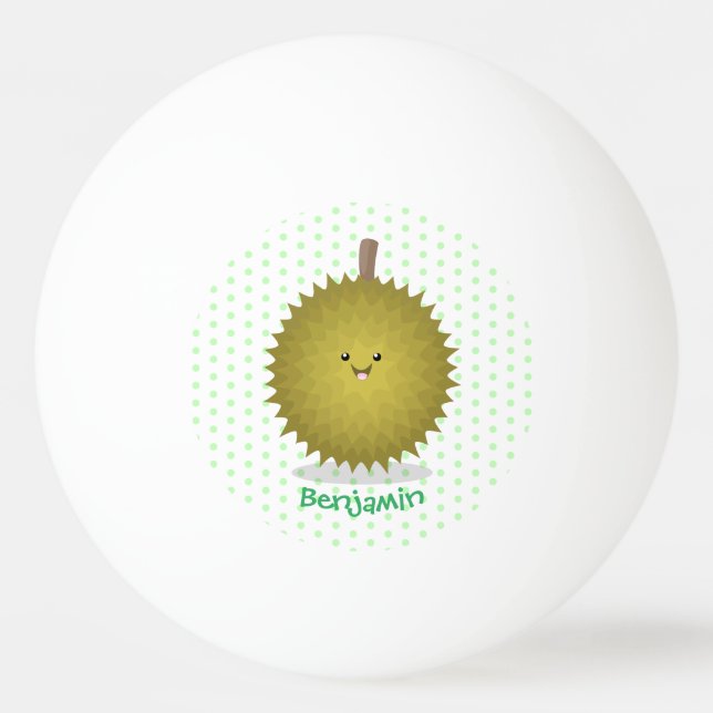 Bolinha De Ping Pong Imagem de desenhos animados bonitos e felizes em D (Frente)