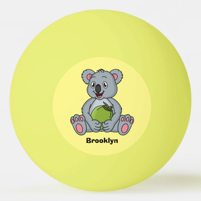 Bolinha De Ping Pong Imagem de desenhos em coala e coco (Frente)