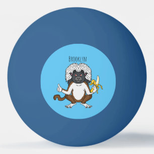 Bolinha De Ping Pong Imagem do desenho do macaco Cotton Top Tamarin
