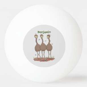 Bolinha De Ping Pong Imagem engraçada do desenho animado emu australian
