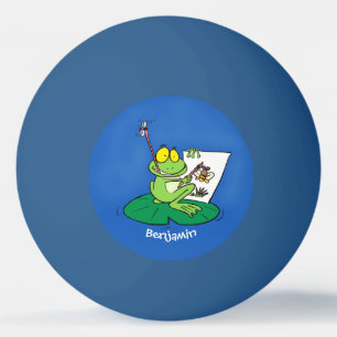 Bolinha De Ping Pong Imagem engraçada e engraçada do desenho do sapo ve
