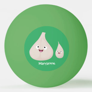 Bolinha De Ping Pong Imagem vegetal do desenho animado de alho cúprico