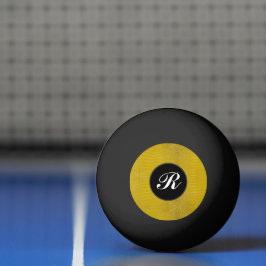 Bolinha De Ping Pong Impressão de Textura do Alligador Amarelo Monogram