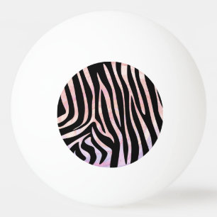 Bolinha De Ping Pong Impressão de Zebra Preta e Rosa