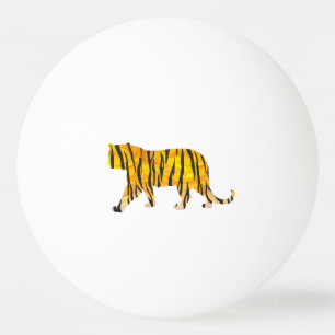 Bolinha De Ping Pong Impressão preto e alaranjado do tigre