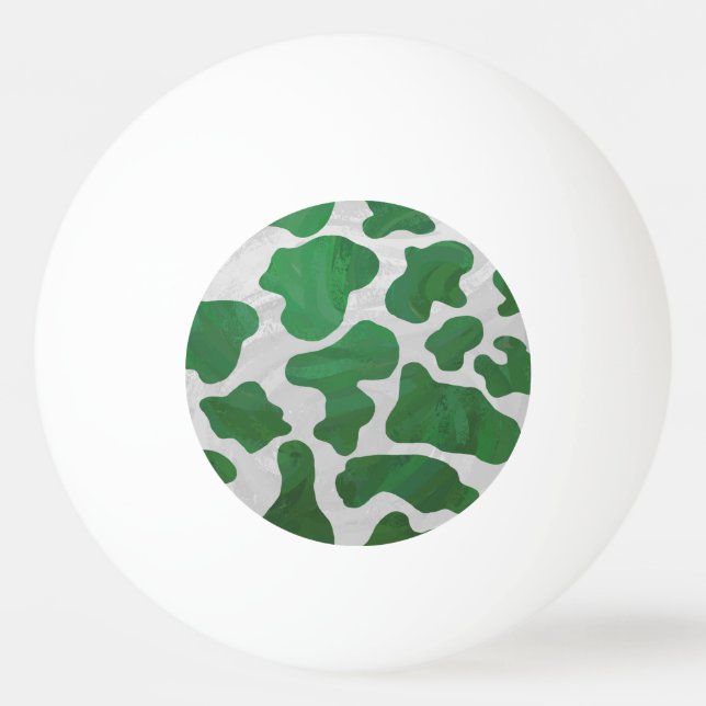 Bolinha De Ping Pong Impressão Verde-Vaca e Branco (Frente)