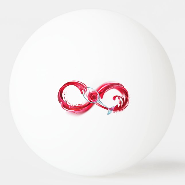 Bolinha De Ping Pong Infinidade com vinho tinto (Frente)