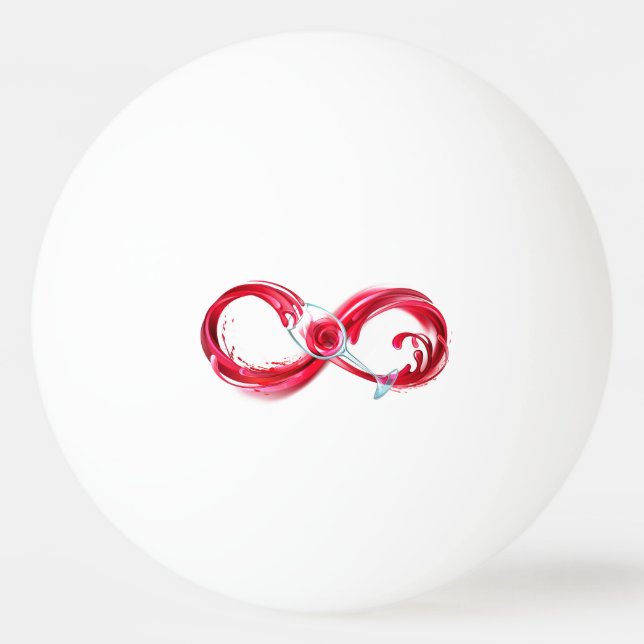 Bolinha De Ping Pong Infinito com Vinho Tinto (Frente)